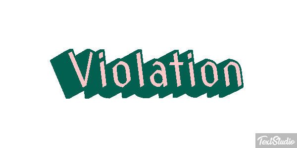 Violation Tekst effect