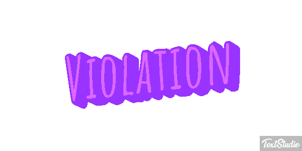 Violation Tekst effect