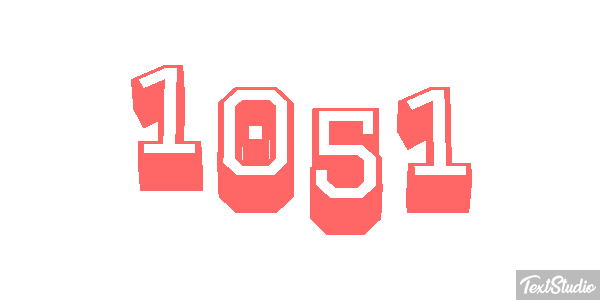 1051 Text effect