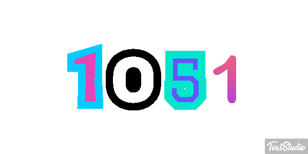1051 Text effect