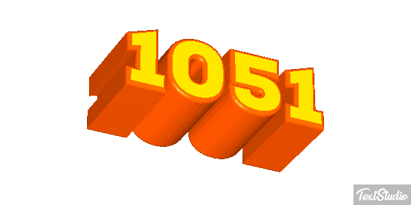 1051 Text effect