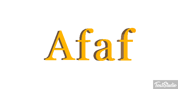 Afaf Tekst effect