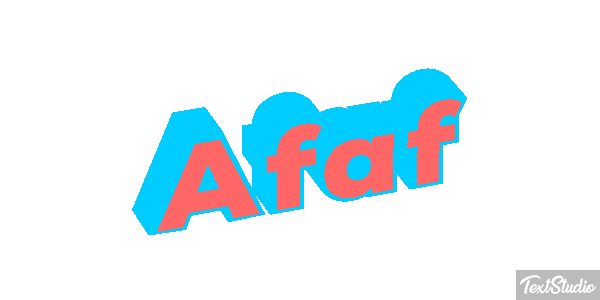 Afaf Tekst effect