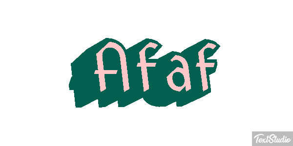 Afaf Tekst effect