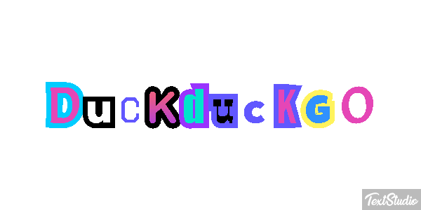 Duckduckgo Efeito do texto