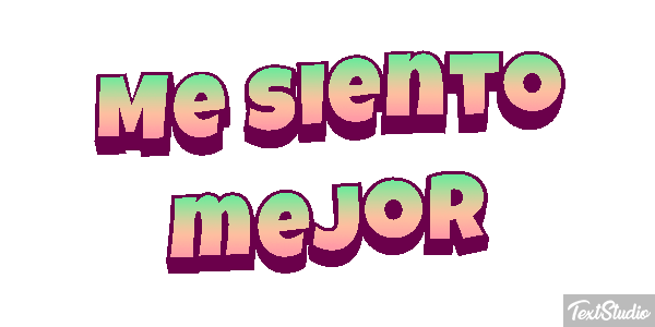 Me siento mejor テキスト効果
