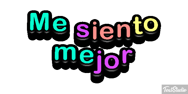 Me siento mejor テキスト効果