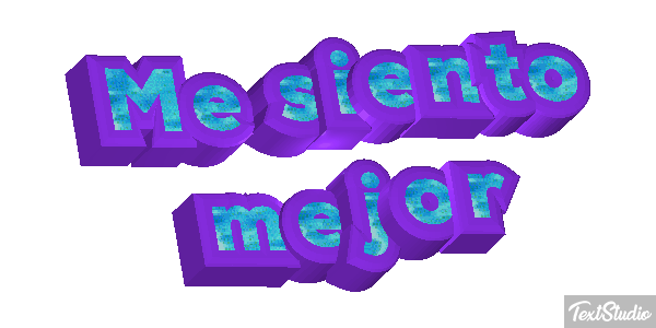Me siento mejor テキスト効果