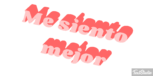 Me siento mejor テキスト効果