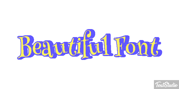 Beautiful Font Effetto testo