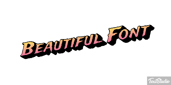 Beautiful Font Effetto testo
