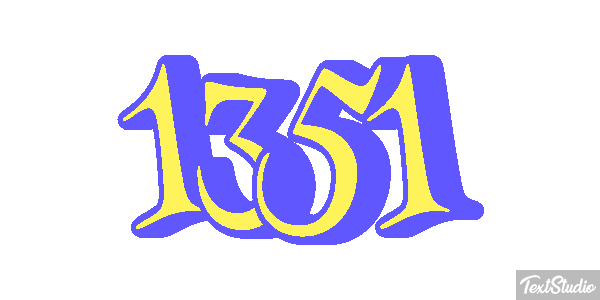 1351 Tekst effect