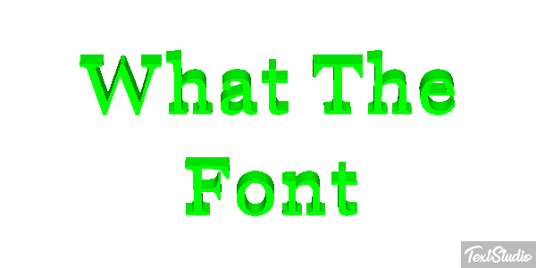 What The Font Text effect