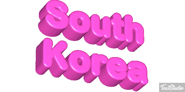 South Korea Text effect
