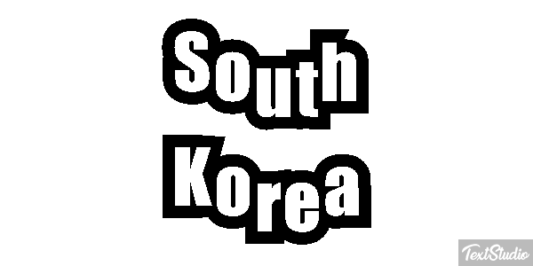 South Korea Text effect