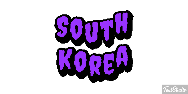 South Korea Text effect