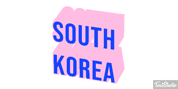 South Korea Text effect