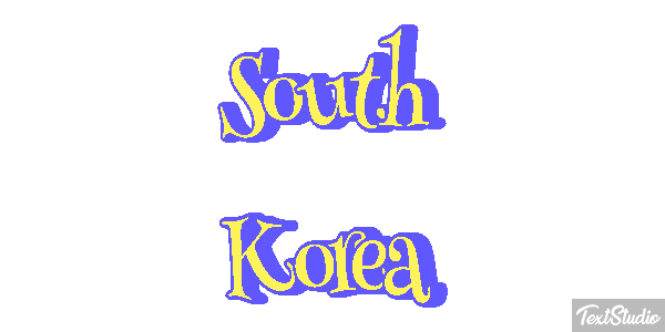 South Korea Text effect