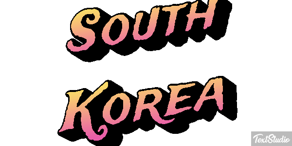 South Korea Text effect