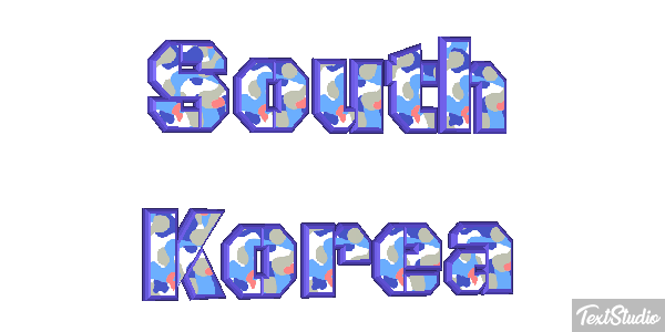 South Korea Text effect