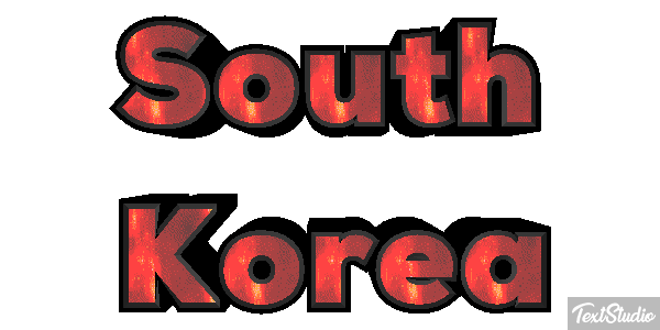 South Korea Text effect