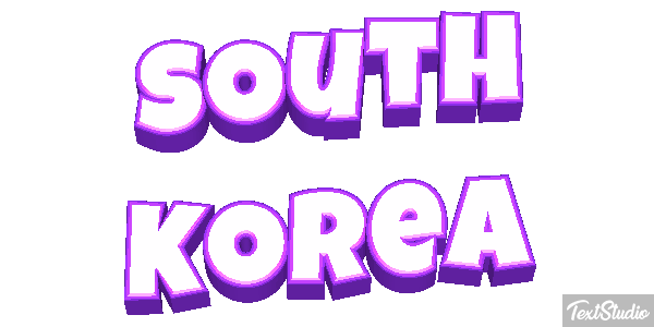South Korea Text effect