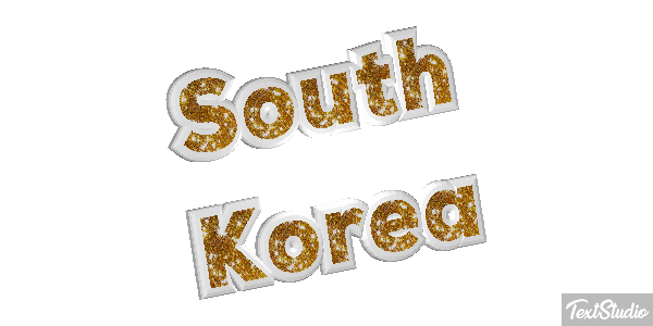 South Korea Text effect