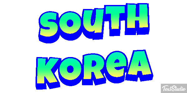 South Korea Text effect