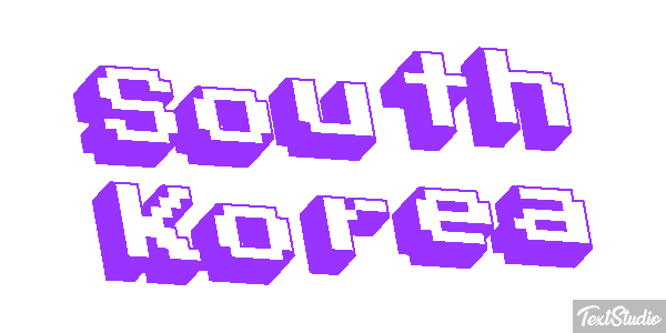 South Korea Text effect