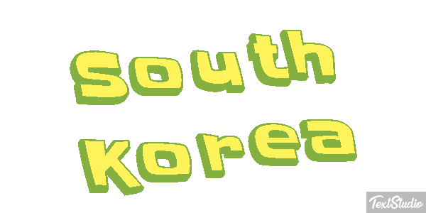 South Korea Text effect