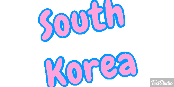 South Korea Text effect