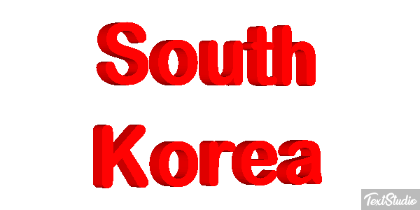 South Korea Text effect