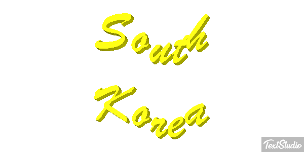 South Korea Text effect
