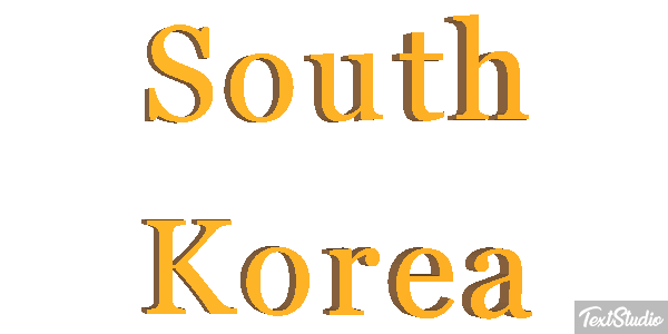 South Korea Text effect