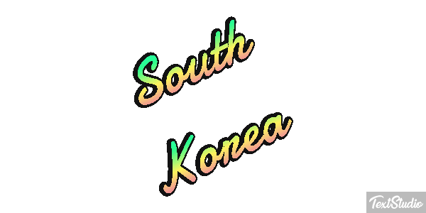 South Korea Text effect