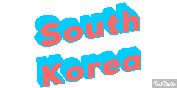 South Korea Text effect