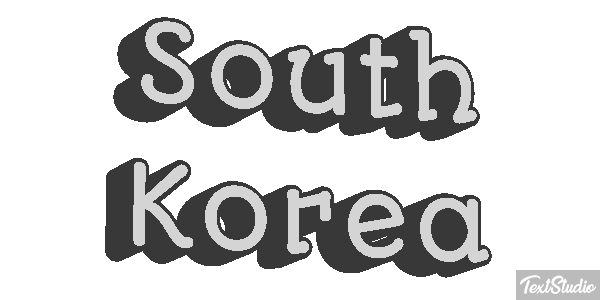 South Korea Text effect