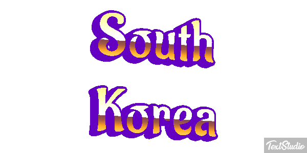 South Korea Text effect