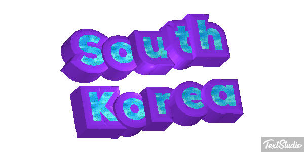 South Korea Text effect