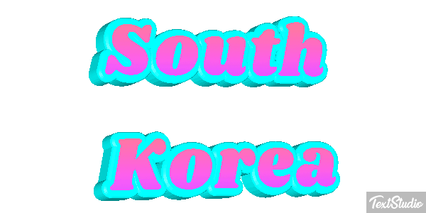 South Korea Text effect