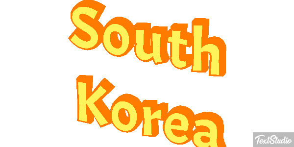 South Korea Text effect