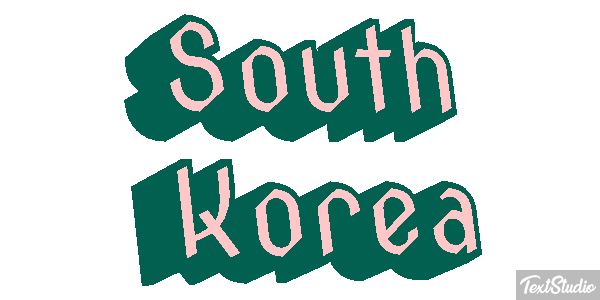 South Korea Text effect