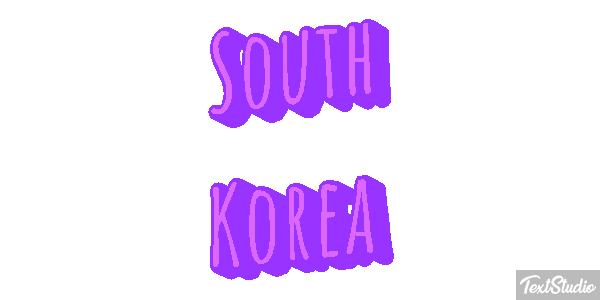 South Korea Text effect