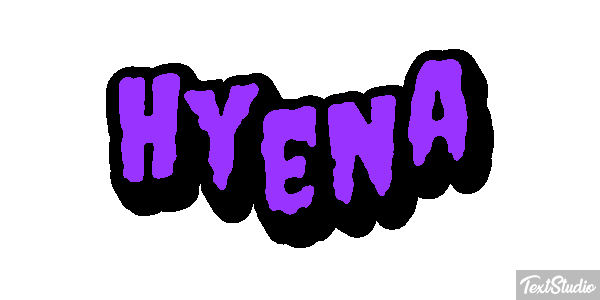 Hyena Tekst effect