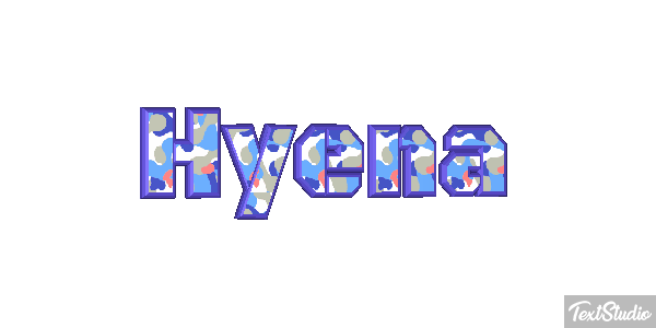 Hyena Tekst effect