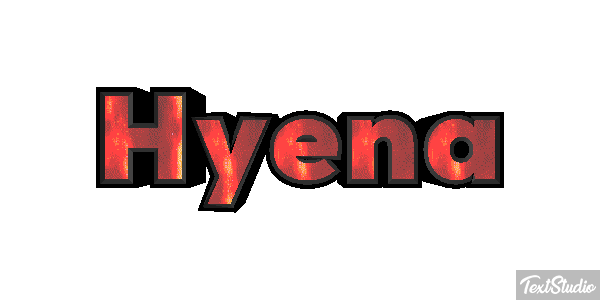 Hyena Tekst effect