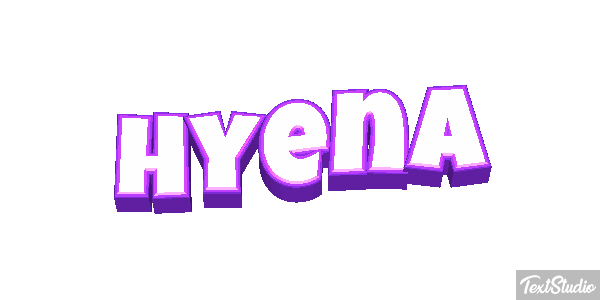 Hyena Tekst effect
