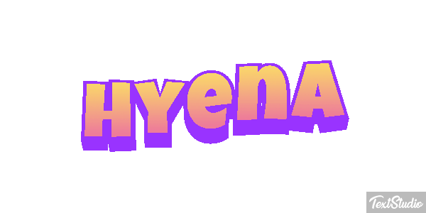 Hyena Tekst effect