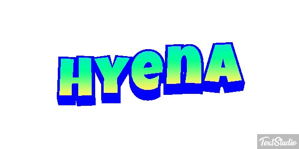 Hyena Tekst effect