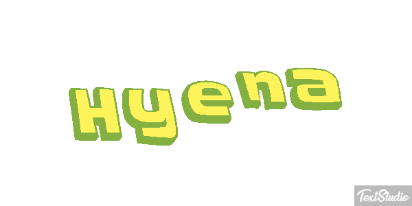 Hyena Tekst effect